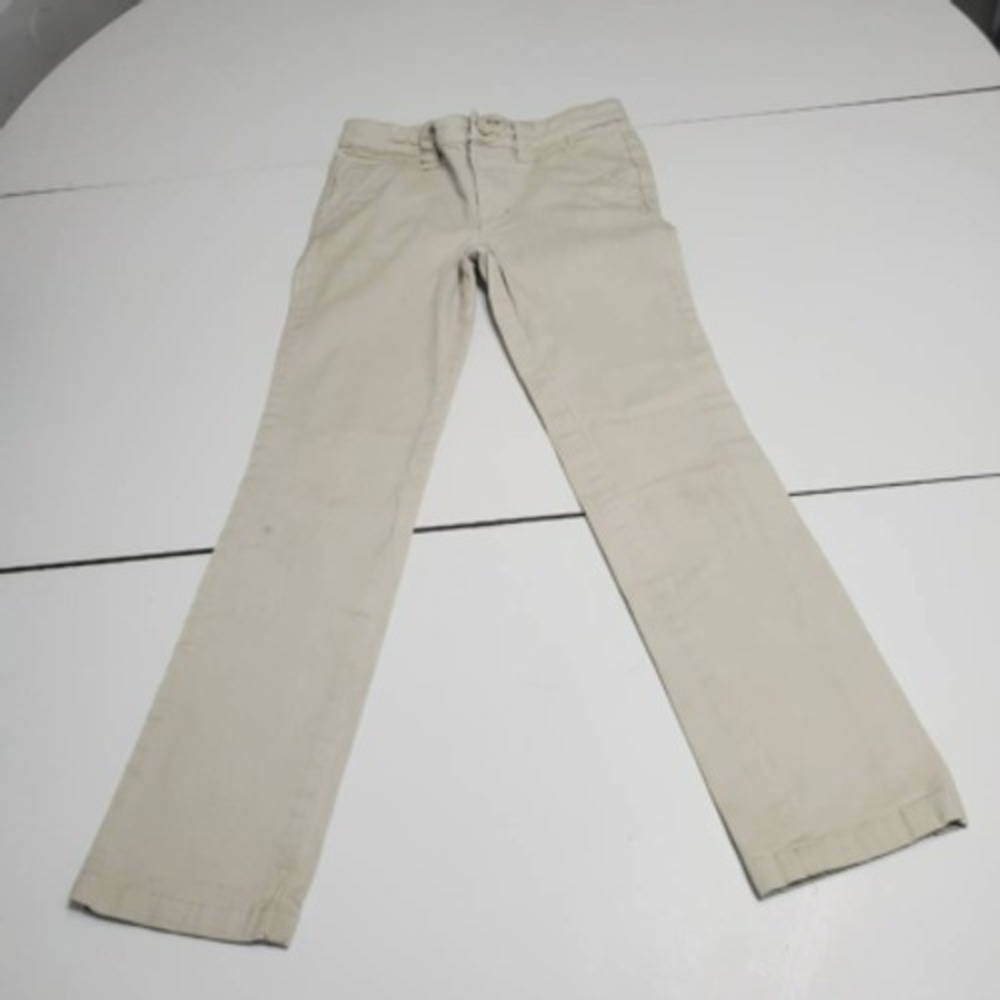 Cherokee Womens Chino Pants Gray Flat Front Pockets Stretch 8